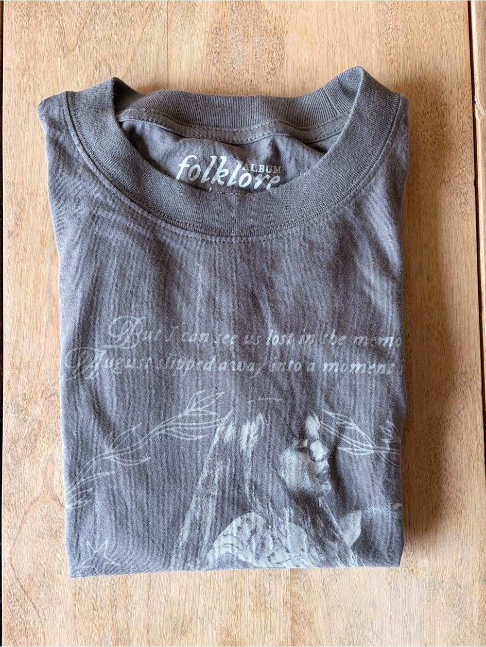 Taylor Swift folklore Moment in Time August T-shirt Rhinestone official gray - Picture 3 of 5